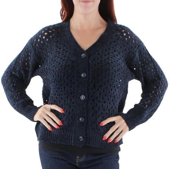 Bcbgmaxazria Deep Blue Textured Knit